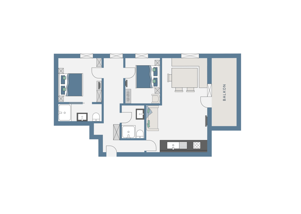 Grundriss Typ B Plus