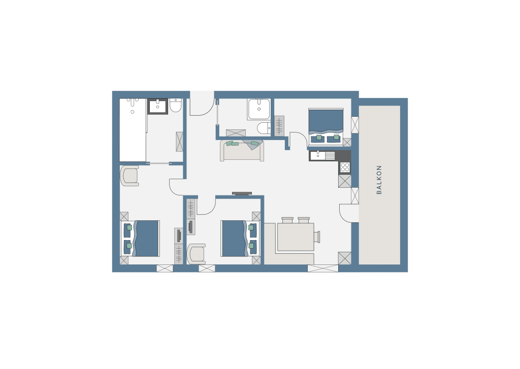 Grundriss Typ E Plus 1